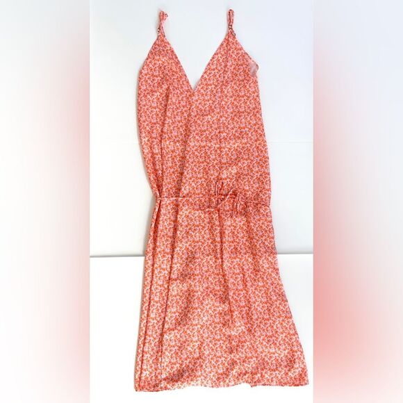 REVOLVE Orange Ruched Maxi Sundress - Picture 1 of 6